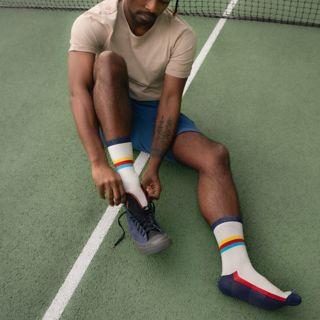 Mid-Stripe Crew Sock
