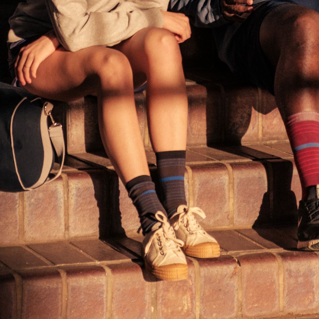 Pinstripe Crew Sock