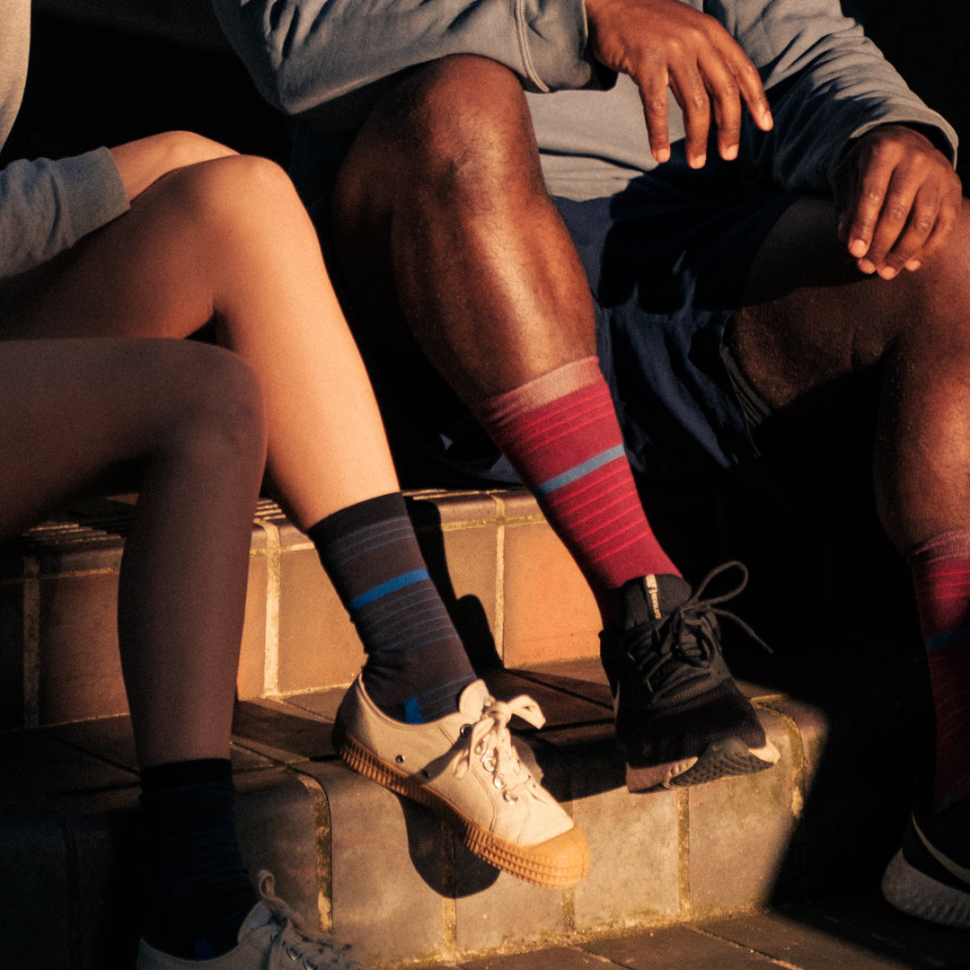 Pinstripe Crew Sock
