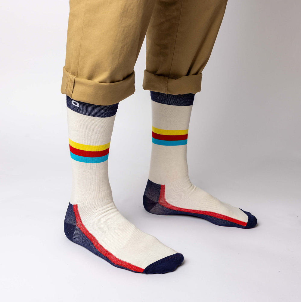 Mid-Stripe Crew Sock